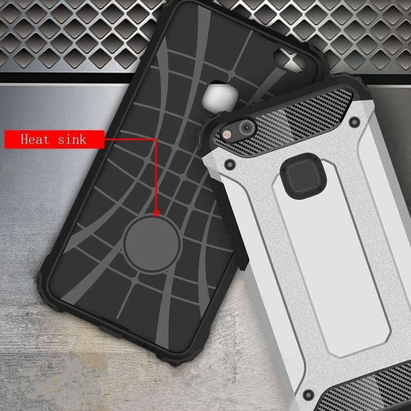 Husa Huawei P10 Lite Techsuit Hybrid Armor, negru