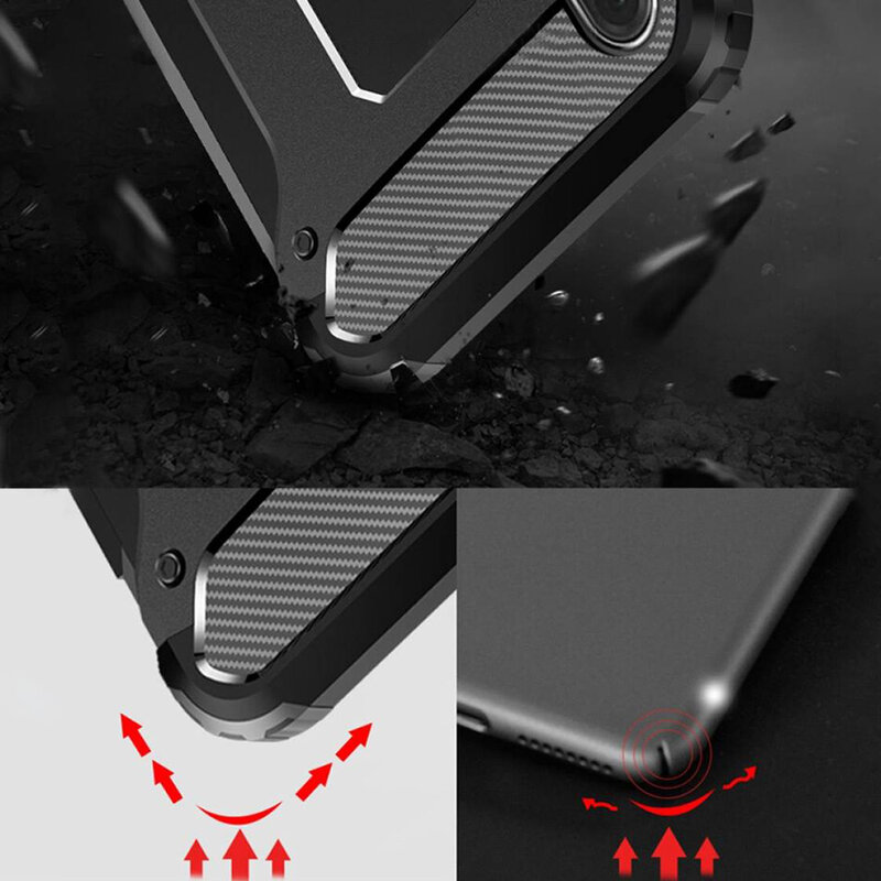 Husa Huawei P9 Plus Techsuit Hybrid Armor, negru