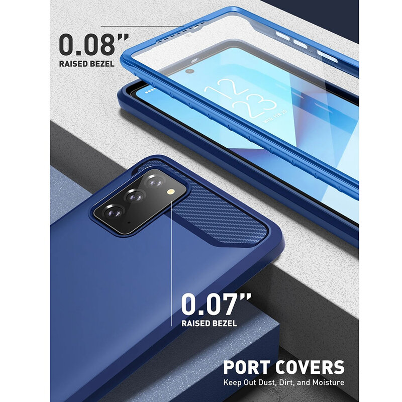 [Pachet 360°] Husa Samsung Galaxy Note 20 5G Clayco Xenon - Blue