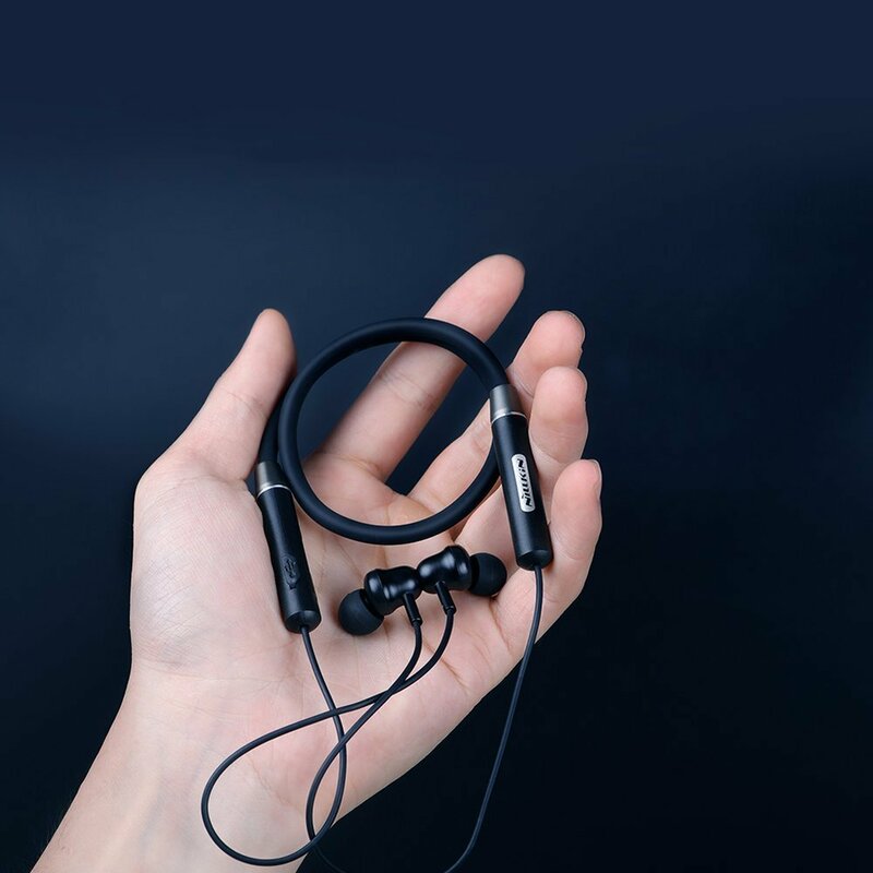 Casti In-Ear Nillkin Soulmate E4 Wireless Cu Bluetooth Si Suport Pentru Gat - Rosu