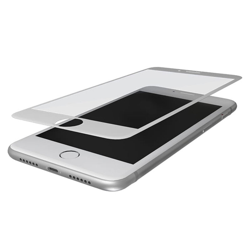 Folie Sticla iPhone 8 3MK Hard Glass Max Lite Tempered - White