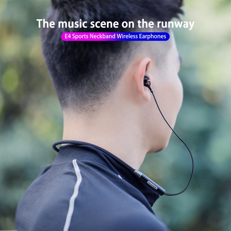 Casti In-Ear Nillkin Soulmate E4 Wireless Cu Bluetooth Si Suport Pentru Gat - Alb