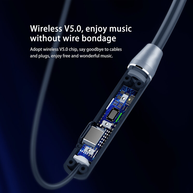 Casti In-Ear Nillkin Soulmate E4 Wireless Cu Bluetooth Si Suport Pentru Gat - Alb