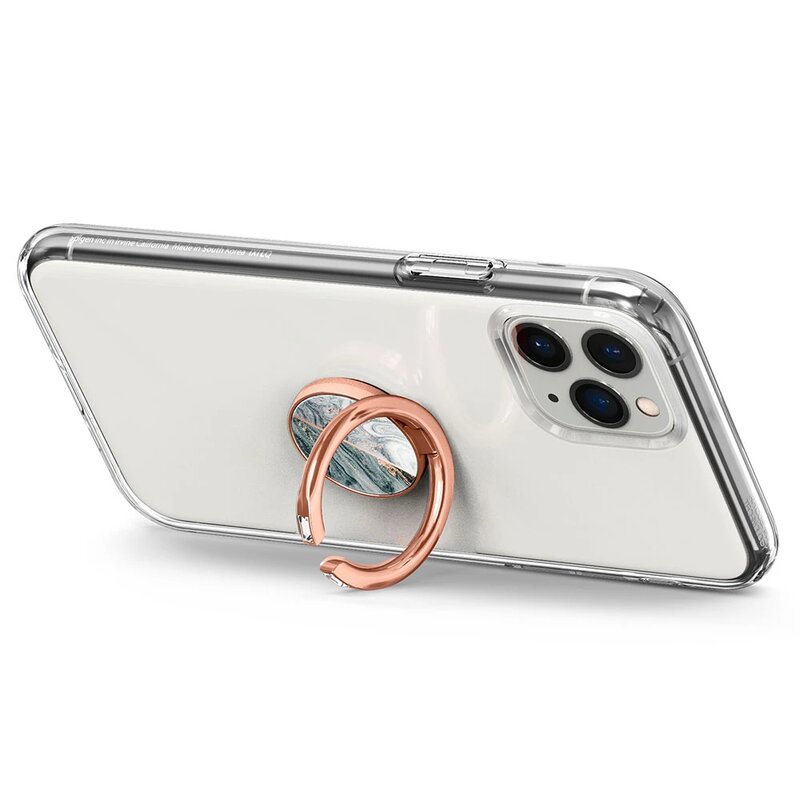 Suport iRing Spigen Ciel By Cyrill Kickstand Universal Cu Adeziv 3M Pentru Telefon - Classic Marble