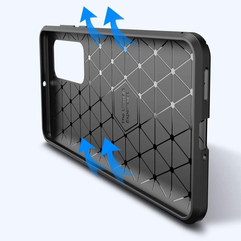 Husa Huawei P40 Pro Carbon Fiber Skin - Albastru