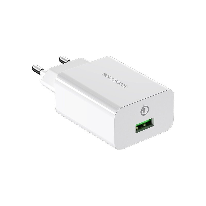 Incarcator Priza EU Borofone BA21A Incarcare Rapida + Cablu Micro-USB 3A 18W 1m - Alb