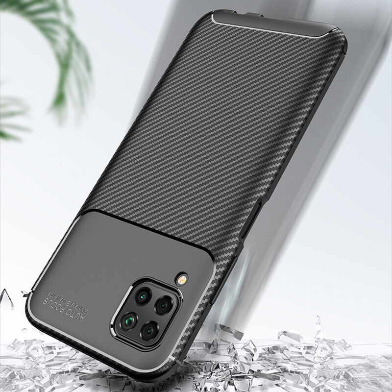 Husa Huawei P40 Lite Carbon Fiber Skin - Negru