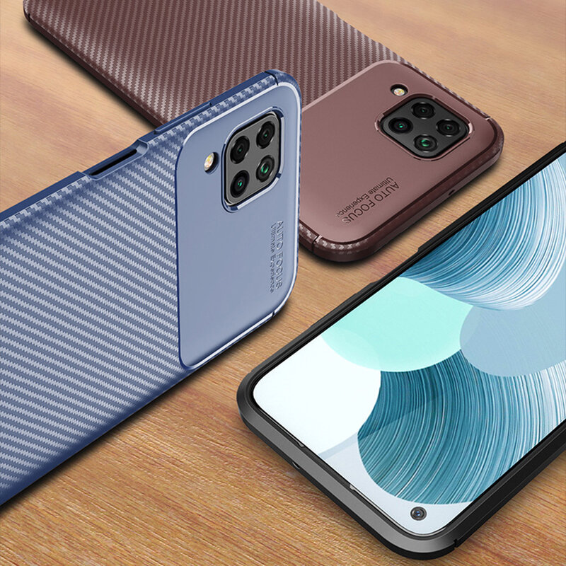 Husa Huawei P40 Lite Carbon Fiber Skin - Negru