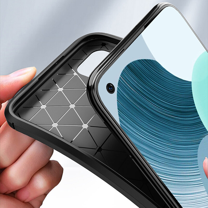 Husa Huawei P40 Lite Carbon Fiber Skin - Negru