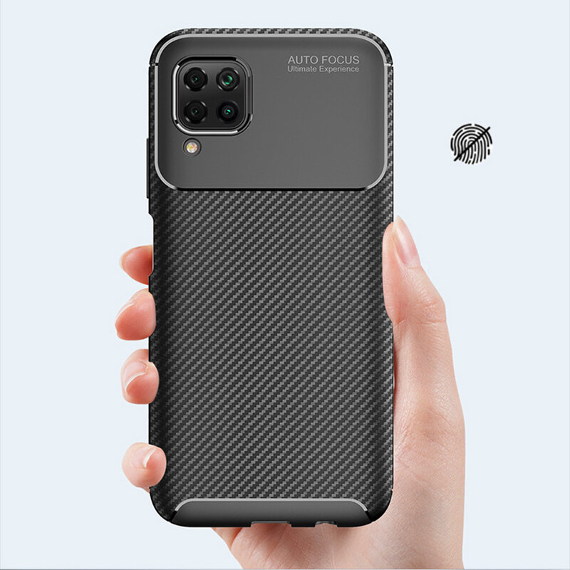 Husa Huawei P40 Lite Carbon Fiber Skin - Negru