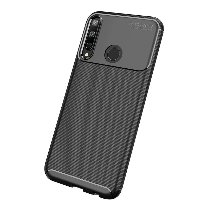 Husa Huawei P40 Lite E Carbon Fiber Skin - Albastru