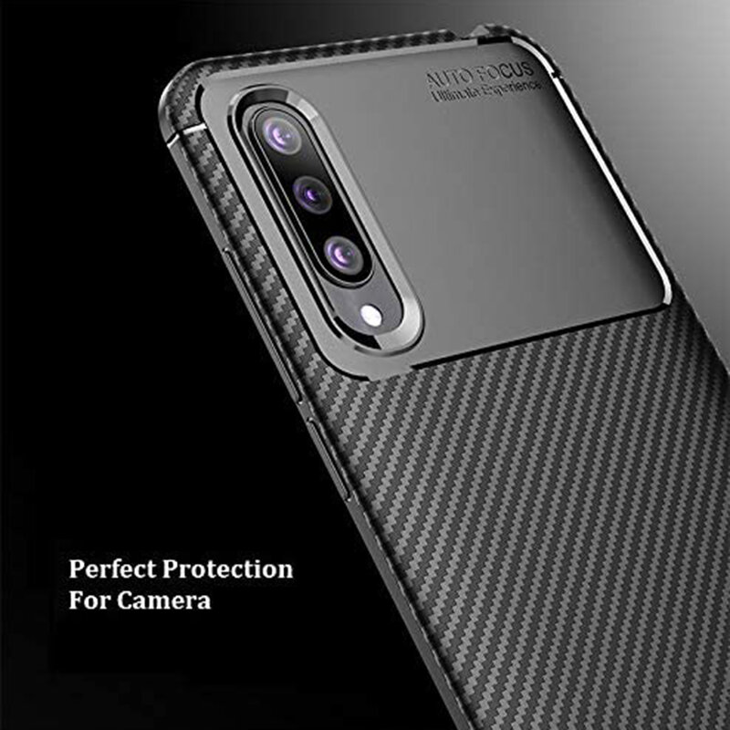 Husa Xiaomi Mi A3 / Mi CC9e Carbon Fiber Skin - Albastru
