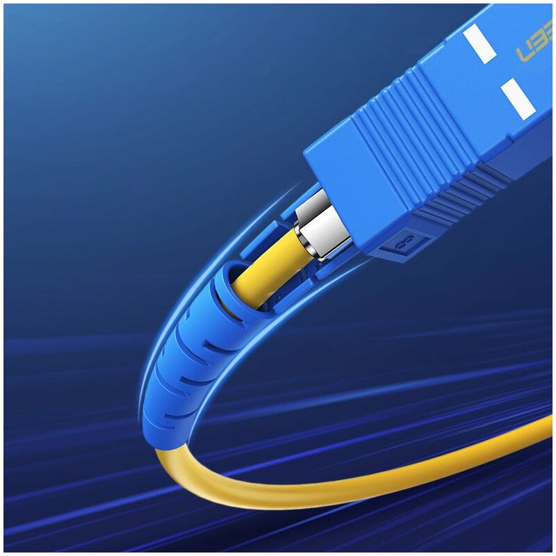Cablu fibra optica Internet Ugreen, Mufa SC single mode, 3m, galben, 70664