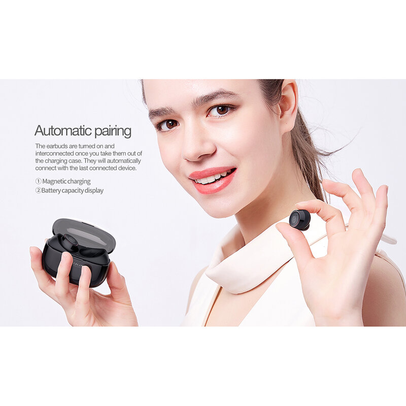 Casti In-Ear Nillkin Liberty Pro True Wireless Cu Statie De Incarcare - Auriu