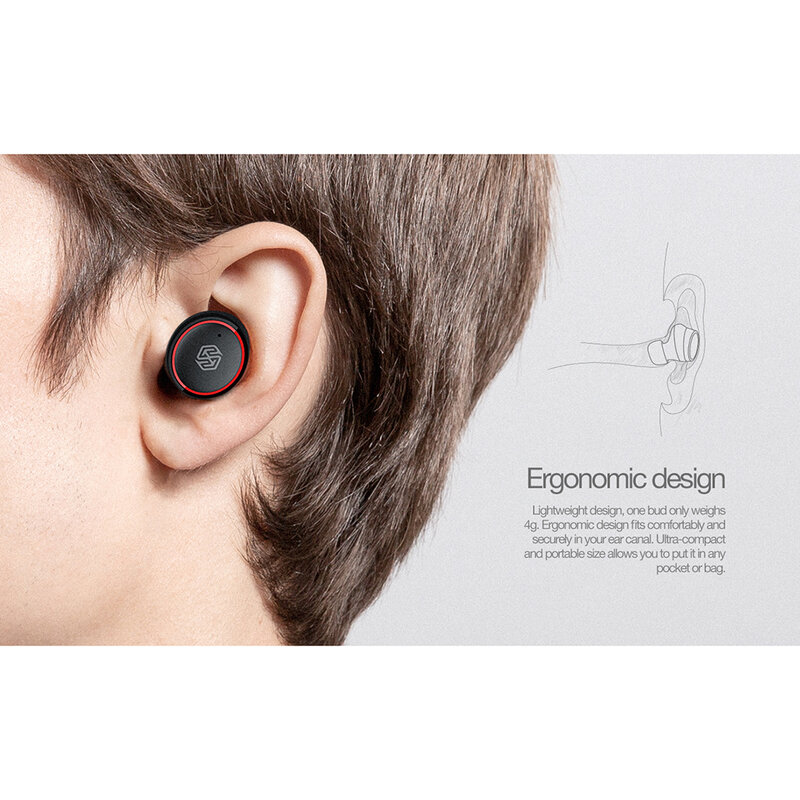 Casti In-Ear Nillkin Liberty Pro True Wireless Cu Statie De Incarcare - Auriu