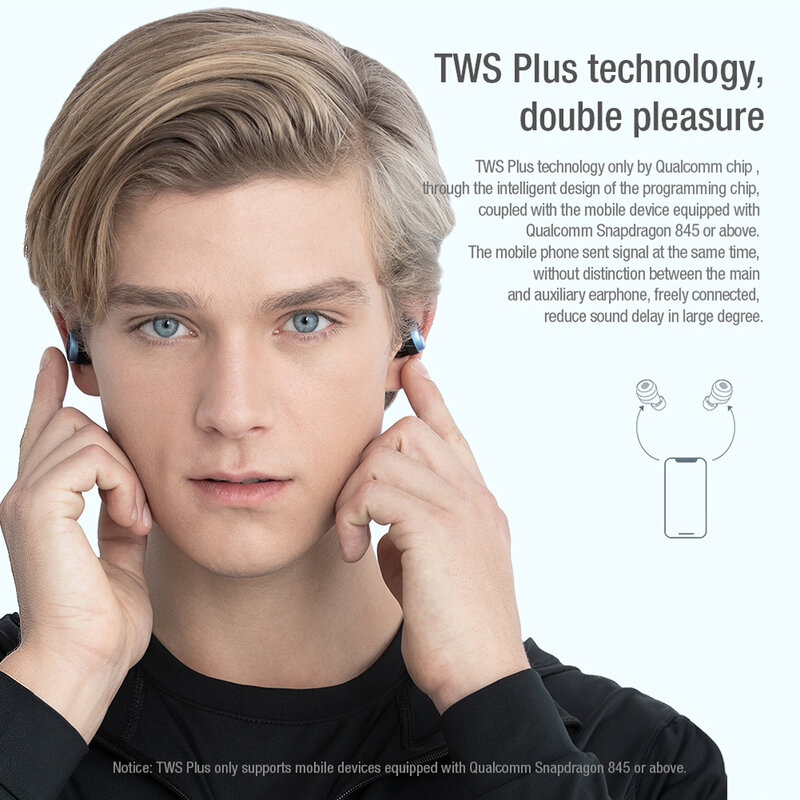 Casti In-Ear Nillkin Go TW004 True Wireless Cu Statie De Incarcare - Rosu