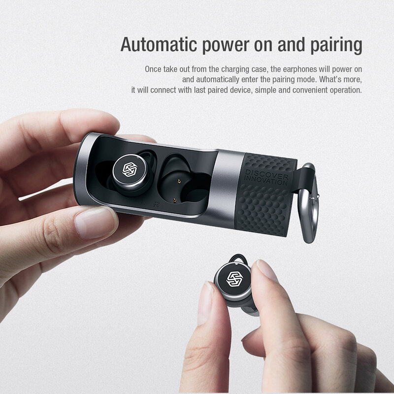 Casti In-Ear Nillkin Go TW004 True Wireless Cu Statie De Incarcare - Rosu