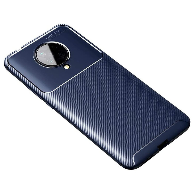 Husa Xiaomi Poco F2 Pro Carbon Fiber Skin - Albastru