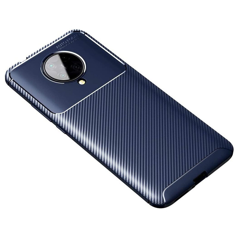 Husa Xiaomi Redmi K30 Pro Carbon Fiber Skin - Albastru