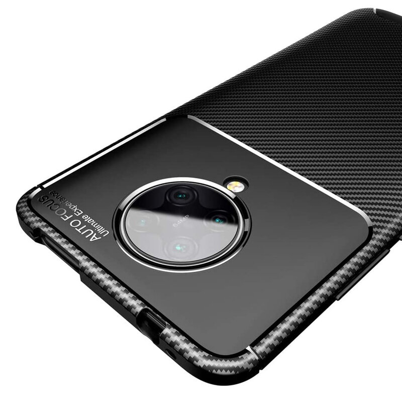 Husa Xiaomi Redmi K30 Pro Carbon Fiber Skin - Albastru