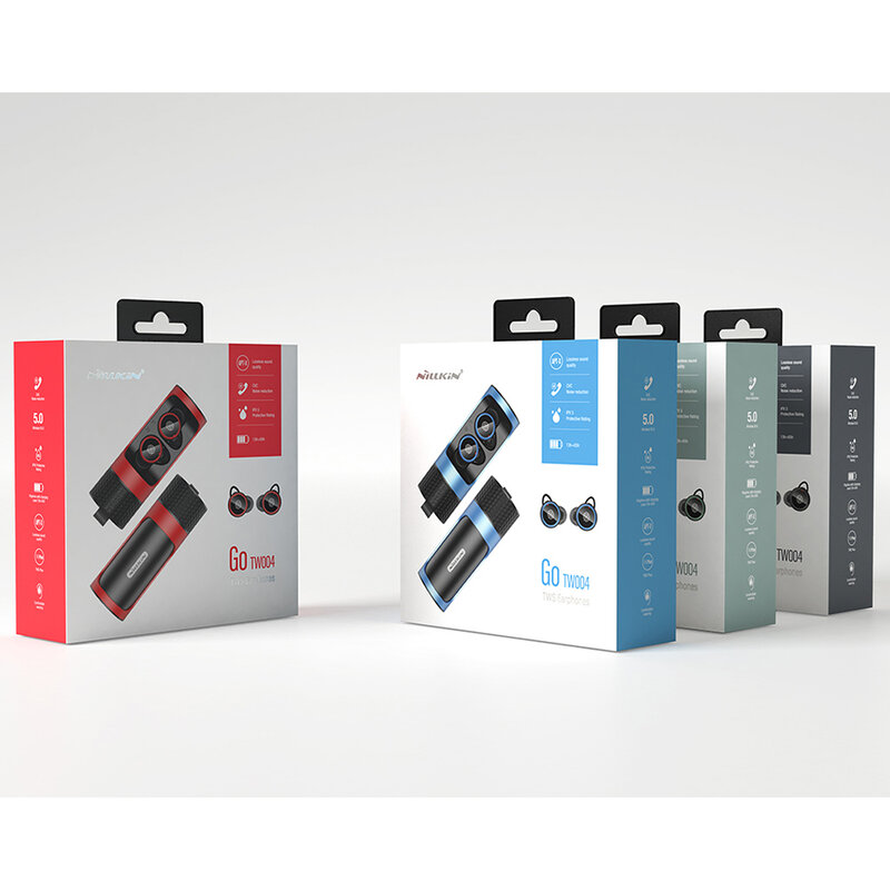 Casti In-Ear Nillkin Go TW004 True Wireless Cu Statie De Incarcare - Albastru