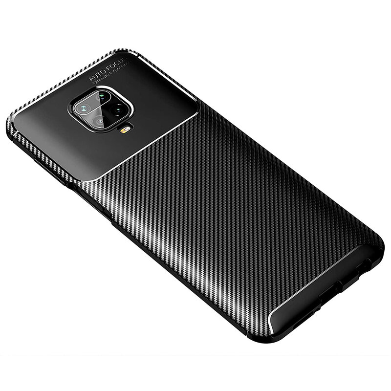 Husa Xiaomi Redmi Note 9 Pro Carbon Fiber Skin - Negru