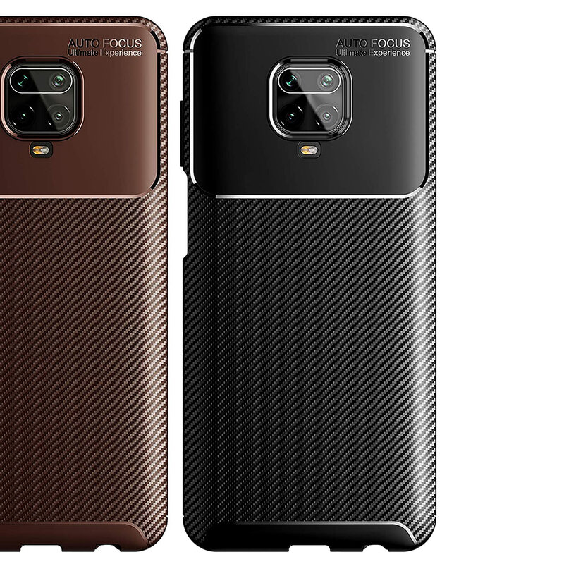 Husa Xiaomi Redmi Note 9 Pro Carbon Fiber Skin - Negru