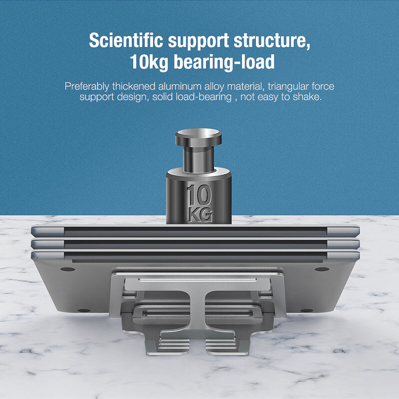 Suport Laptop Nillkin FlexDesk Ajustabil Universal Din Aluminiu Si Silicon - Argintiu