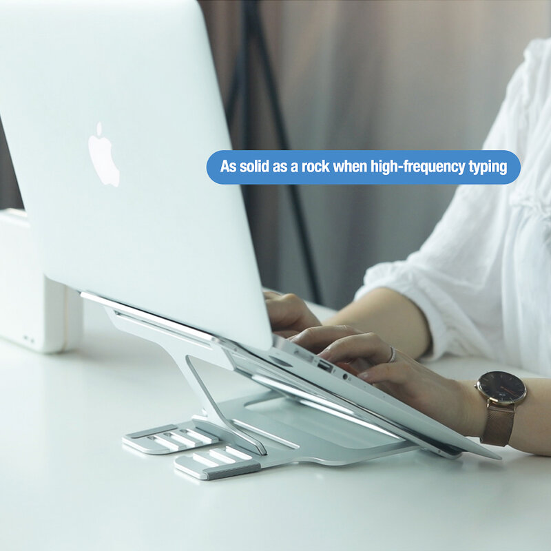 Suport Laptop Nillkin FlexDesk Ajustabil Universal Din Aluminiu Si Silicon - Argintiu