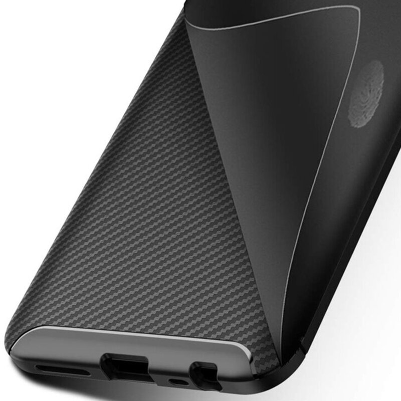 Husa Xiaomi Redmi Note 9 Pro Carbon Fiber Skin - Albastru