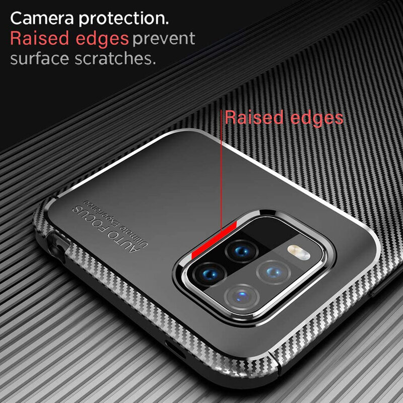 Husa Xiaomi Mi 10 Lite Carbon Fiber Skin - Negru