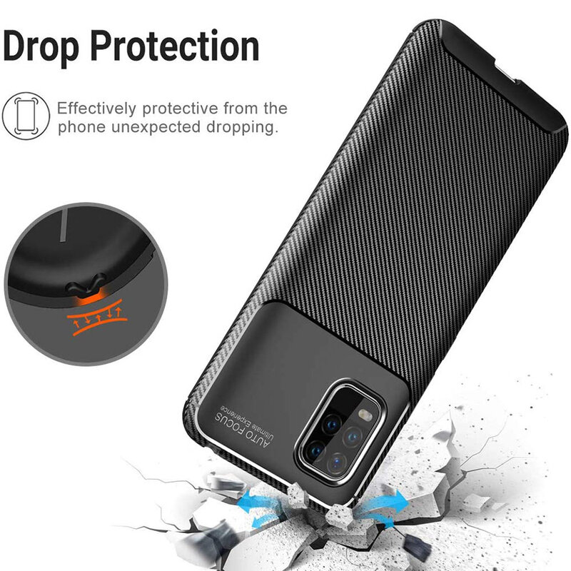 Husa Xiaomi Mi 10 Lite Carbon Fiber Skin - Negru