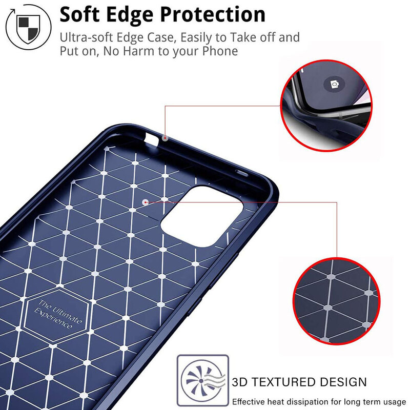 Husa Xiaomi Mi 10 Lite Carbon Fiber Skin - Albastru