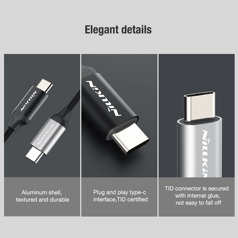 Adaptor Audio Nillkin NH1, DAC Chip, convertor Type-C la Jack 3.5mm, negru