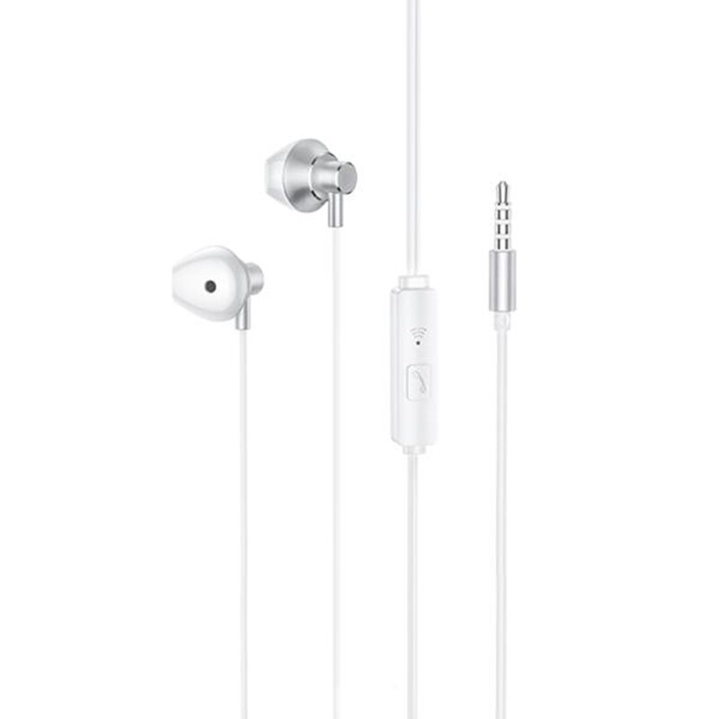 Casti In-Ear Hoco M75 Belle Cu Fir Si Microfon Universale 3.5mm - Argintiu