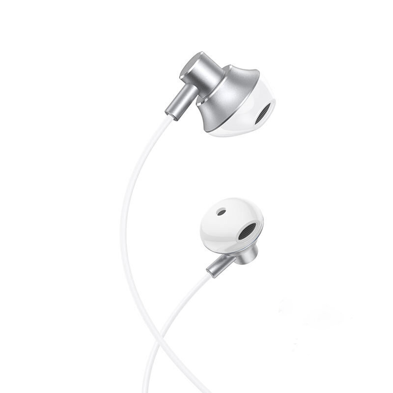 Casti In-Ear Hoco M75 Belle Cu Fir Si Microfon Universale 3.5mm - Argintiu