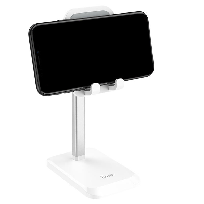 Suport Birou Hoco PH27 Telescopic Pentru Telefon Din Aluminiu - Alb