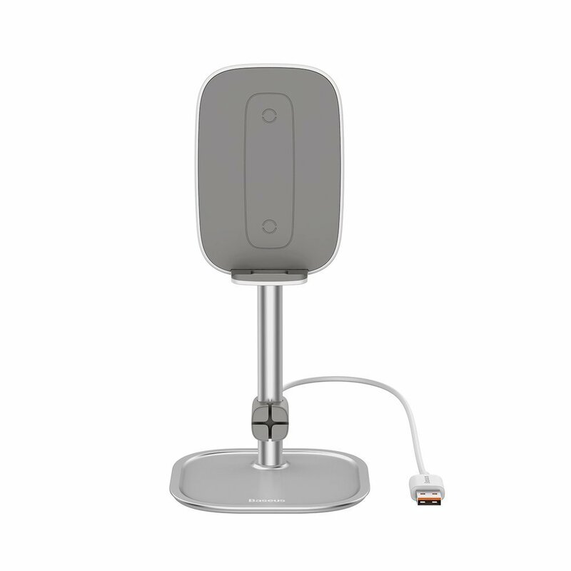 Suport Birou Baseus Cu Incarcare Wireless Pentru Telefon 15V - SUWY-D0S - Argintiu