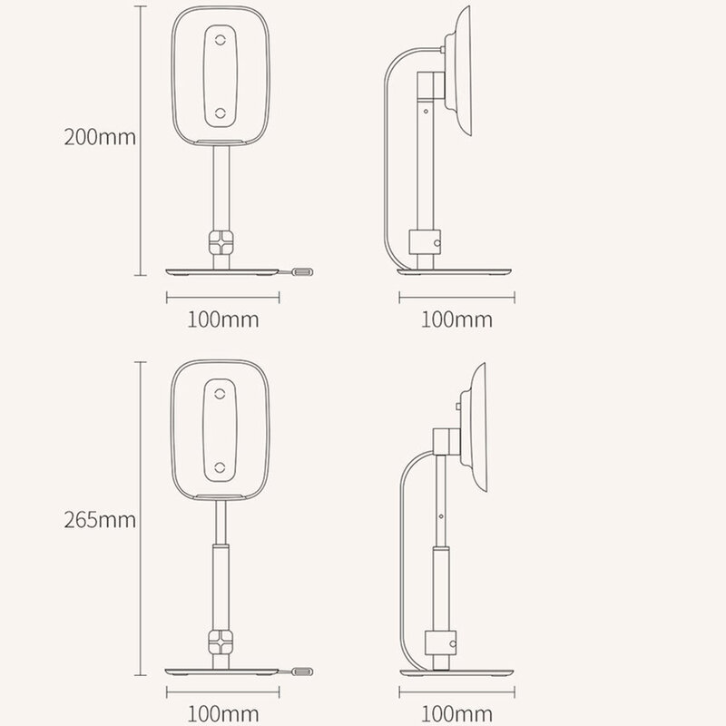 Suport Birou Baseus Cu Incarcare Wireless Pentru Telefon 15V - SUWY-D0S - Argintiu