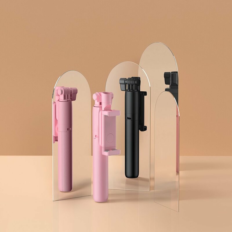 Suport Selfie Stick Baseus Lovely Bluetooth Tripod Telescopic Cu Telecomanda – SUDYZP-F04 – Roz