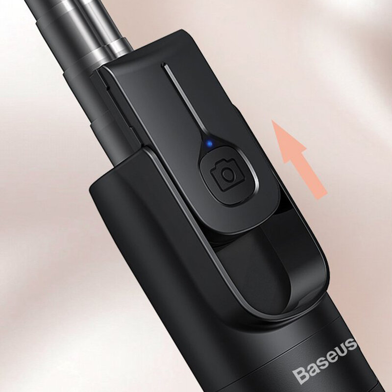 Suport Selfie Stick Baseus Lovely Bluetooth Tripod Telescopic Cu Telecomanda – SUDYZP-F04 – Roz