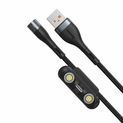 Cablu De Date Baseus Zinc Magnetic 3in1 USB / Lightning / Type C / Micro-USB 3A - 1m - CA1T3-AG1 - Negru