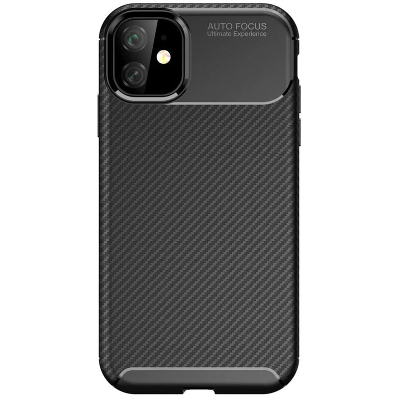 Husa iPhone 12 Carbon Fiber Skin - Albastru