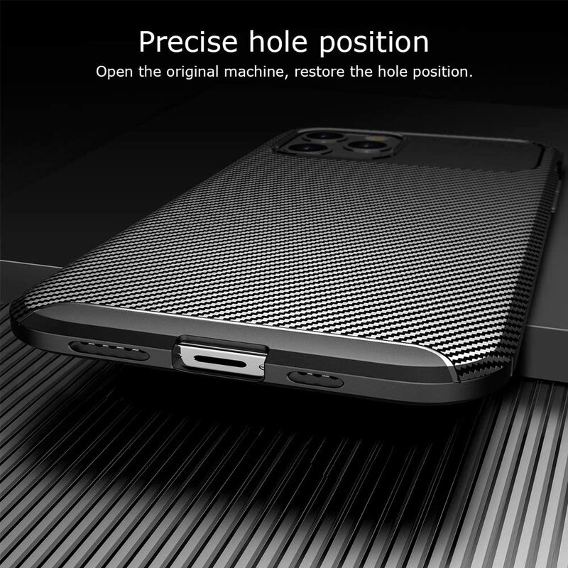 Husa iPhone 12 Pro Carbon Fiber Skin - Negru