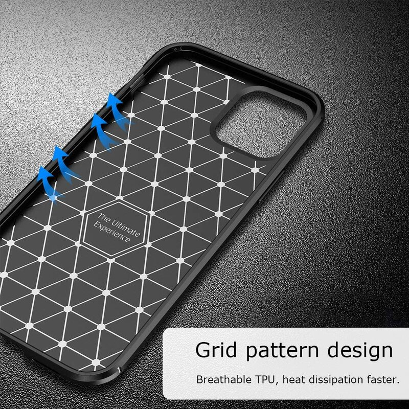 Husa iPhone 12 Pro Carbon Fiber Skin - Negru