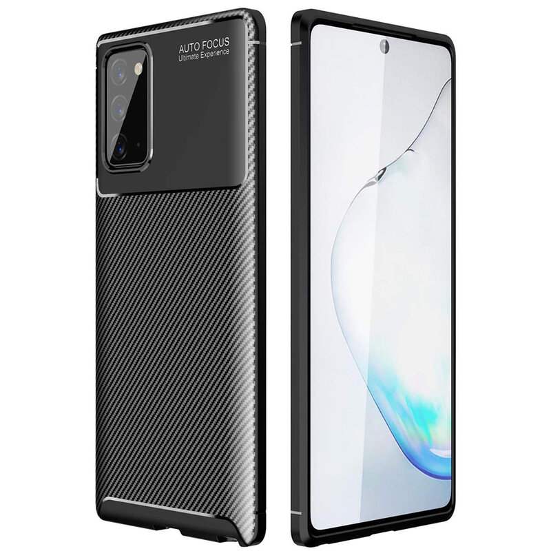 Husa Samsung Galaxy Note 20 5G Carbon Fiber Skin - Negru