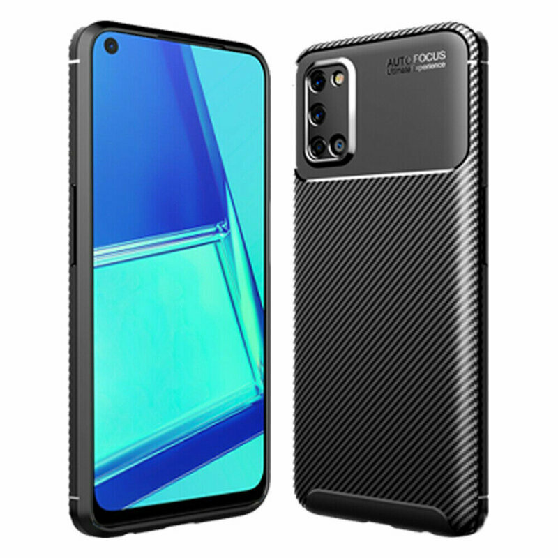 Husa Oppo A72 4G Carbon Fiber Skin - Negru