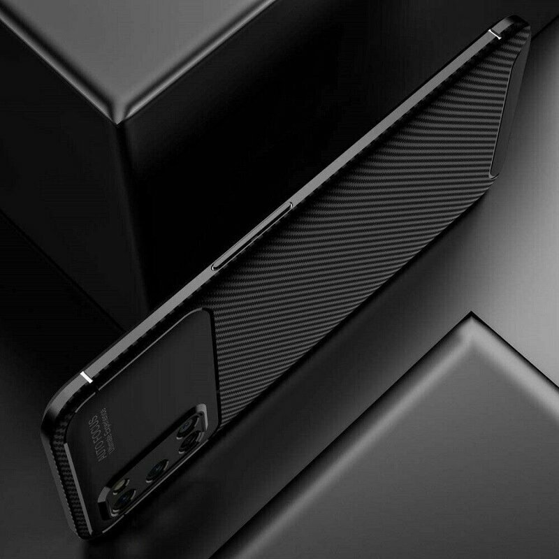 Husa Oppo A72 4G Carbon Fiber Skin - Negru