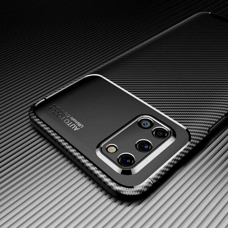 Husa Oppo A72 4G Carbon Fiber Skin - Negru