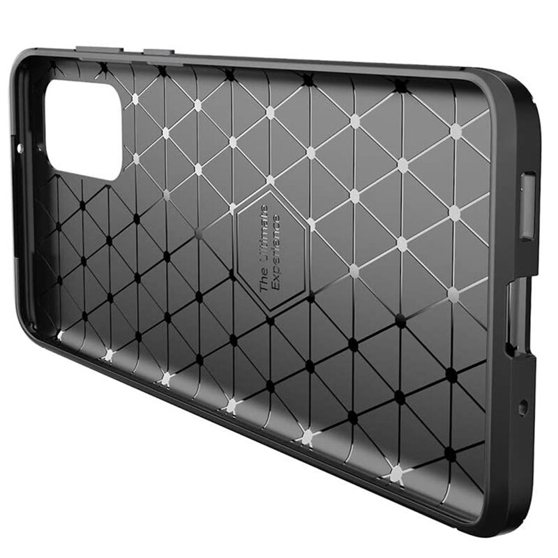 Husa Samsung Galaxy S20 5G Carbon Fiber Skin - Albastru